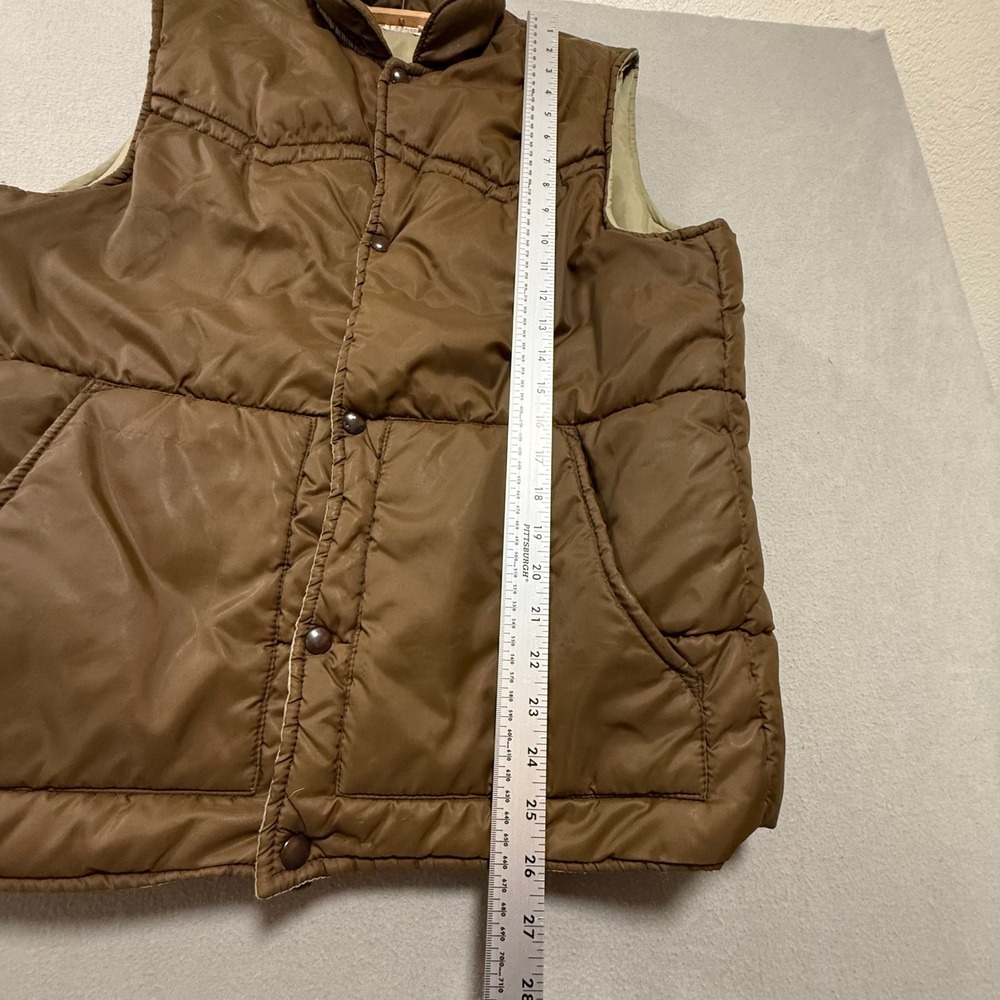 Vintage H Bar C California Ranchwear Rare 70s Western Quilted Puffer Vest Large - Picture 6 of 10